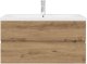 vidaXL Szafka pod umywalkę z wbudowaną umywalką i baterią dąb artisan 6