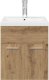vidaXL Szafka pod umywalkę z wbudowaną umywalką i baterią dąb artisan 5