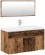 vidaXL 3-częściowy zestaw mebli łazienkowych, kolor starego drewna 2