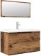 3-częściowy zestaw mebli łazienkowych, kolor starego drewna 2