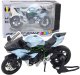 Motocykl Sportowy Metalowy Światła Dźwięki Srebrny 1:12 1