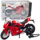 Motocykl Sportowy Metalowy Światła Dźwięki Czerwony 1:12 1