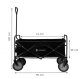 Wózek ogrodowy, turystyczny, plażowy składany 80 kg czarny UNIWERSALNY 2