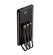 Setty power bank 10000 mAh with cables PB-WK-101 black 1