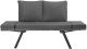 Rattanowa sofa wypoczynkowa Sintra, regulowane podłokietniki, 2w1 - szary 1