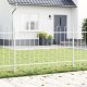 vidaXL Ogrodzenie Ogrodowe Zestaw 4 Białe Stal Malowana Proszkowo 1