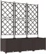 vidaXL Donice Ogrodowe Brązowy Plastik 120 x 40 x 143 cm Trwały 1