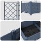 vidaXL Donice Ogrodowe Szare Plastikowe 120 x 120 x 125,5 cm 6