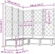 vidaXL Donice Ogrodowe Szare Plastikowe 120 x 120 x 125,5 cm 7