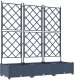 vidaXL Donice ogrodowe Szare Plastik 120 x 40 x 125.5 cm 1