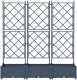 vidaXL Donice ogrodowe Szare Plastik 120 x 40 x 125.5 cm 3
