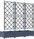 vidaXL Donice ogrodowe Szare Plastik 120 x 40 x 125.5 cm 5