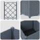vidaXL Donice ogrodowe Jasnoszary Plastik 40 x 40 x 143 cm Donice 7