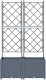 vidaXL Donice ogrodowe Jasnoszary Plastik 80 x 40 x 143 cm 4