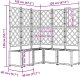 vidaXL Donice ogrodowe Brązowy Plastikowy 120 x 120 x 143 cm 7