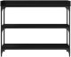 vidaXL Stolik konsolowy Czarny dąb Drewno inżynieryjne i metal Standardowy 1