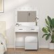 vidaXL Toaletka do makijażu Biała Drewno inżynieryjne 78,5 x 41 x 135 cm 1