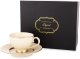 Porcelanowa Filiżanka Ze Spodkiem beżowa 220ml 1