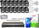 Zestaw do monitoringu 14x IPCAM-B4-30DL 1x DS-7616NXI-K2/16P(D) 4Mpx Hybrid Light 20m/30m MD 2.0 HiLook Hikvision 1