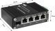 4 portowy przemysłowy switch PoE na szynę DIN BCS-ISP04G01G 1