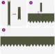 vidaXL Zestaw obrzeży ogrodowych Zestaw 50 Oliwkowy Stal 4
