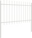 vidaXL Ogrodzenie ogrodowe Zestaw 7 Białe Metalowe 170 x 3.4 x 130 cm 2