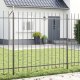 Ogrodzenie vidaXL Zestaw 8 Szary Stal proszkowana 170 x 3.4 x 200 cm 1