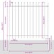 Ogrodzenie vidaXL Zestaw 8 Szary Stal proszkowana 170 x 3.4 x 200 cm 6
