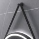 LUSTRO OKRĄGŁE LED WISZĄCE NA PASKU 80cm 105 11
