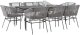 vidaXL 9-częściowy zestaw ogrodowy z poduszkami szary polirattan szkło 1