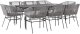 vidaXL 9-częściowy zestaw ogrodowy z poduszkami szary polirattan szkło 2