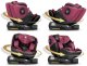 Fotelik samochodowy Nukido Prestige Line czarno-różowy 0-36 kg ISOFIX 11