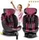 Fotelik samochodowy Nukido Prestige Line czarno-różowy 0-36 kg ISOFIX 14