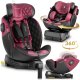 Fotelik samochodowy Nukido Prestige Line czarno-różowy 0-36 kg ISOFIX 16