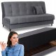 Wersalka Sofa Kanapa Rozkładana z Funkcją Spania Dwuosobowa Szara LIMA 1