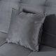 Wersalka Sofa Kanapa Rozkładana z Funkcją Spania Dwuosobowa Szara LIMA 8