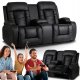 Sofa Kanapa Rozkładana Czarna Fotel Dwuosobowy Do Salonu Czarny ALPINE 1