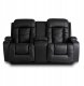 Sofa Kanapa Rozkładana Czarna Fotel Dwuosobowy Do Salonu Czarny ALPINE 2
