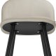 Krzesło barowe Sachel z oparciem, wygląd aksamitu - kremowy/czarny, Zestaw 6 sztuk 9