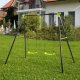 Huśtawka ogrodowa podwójna Deluxe  metalowy stelaż, 2 siedziska 1