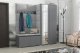 Tapicerowana garderoba Noris IV z lustrem - kolor antracyt + tkanina Trinity 32 1