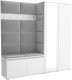 Tapicerowana garderoba Noris IV z lustrem - kolor biały + tkanina Trinity 32 1