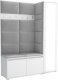 Tapicerowana garderoba Noris VII z lustrem - kolor czarny + tkanina Trinity 32 1