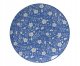 PORCELAIN PLATE O27 WHITE/BLUE FLORAL 1