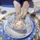 PORCELAIN PLATE O27 WHITE/BLUE FLORAL 3