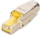 DIGIT Wtyk modularny RJ45 kat.6A, PoE++, 10GbE, ekranowany, metalowy, beznarzędziowy, AWG 27-22,linka/drut 1