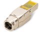 DIGIT Wtyk modularny RJ45 kat.6A, PoE++, 10GbE, ekranowany, metalowy, beznarzędziowy, AWG 27-22,linka/drut 2