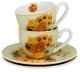 Zestaw 2 filiżanek do espresso 110 ml + spodki Sunflowers 1