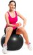 Piłka fitness gimnastyczna do ćwiczeń 85 cm z pompką, czarna UNIWERSALNY 3