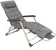Leżak składany, metalowy zero gravity regulowana, leżanka ogrodowa szara UNIWERSALNY 3